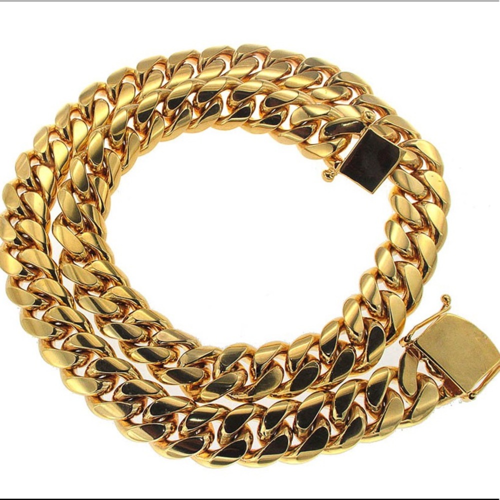 Men’s 14k Gold Miami Cuban Link Chain